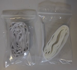 Klittenband Naaibaar 20 mm per 1 mtr., Haak & Lus, Wit-Zwart